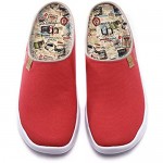 UIN Marbella Red Slipper Herren Painted Slip On Schuhe Lässiger Fashional Sneaker Reiseschuhe Segelschuhe Canvas Rot
